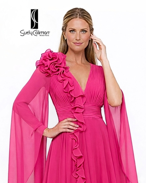 VESTIDO COM JABOT